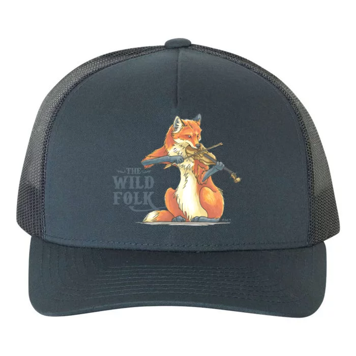 The Wild Folk Fox On Fiddle Yupoong Adult 5-Panel Trucker Hat