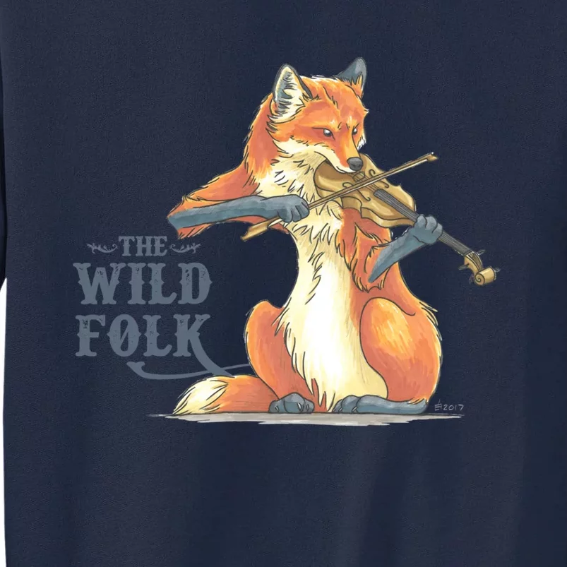 The Wild Folk Fox On Fiddle Tall Sweatshirt