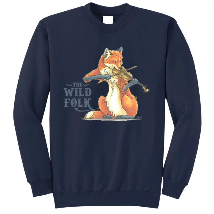 The Wild Folk Fox On Fiddle Tall Sweatshirt