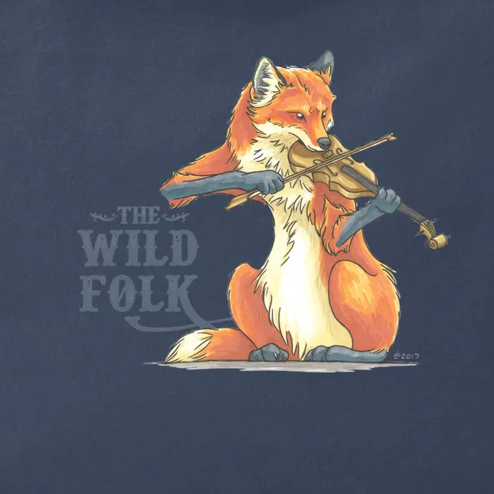 The Wild Folk Fox On Fiddle Zip Tote Bag