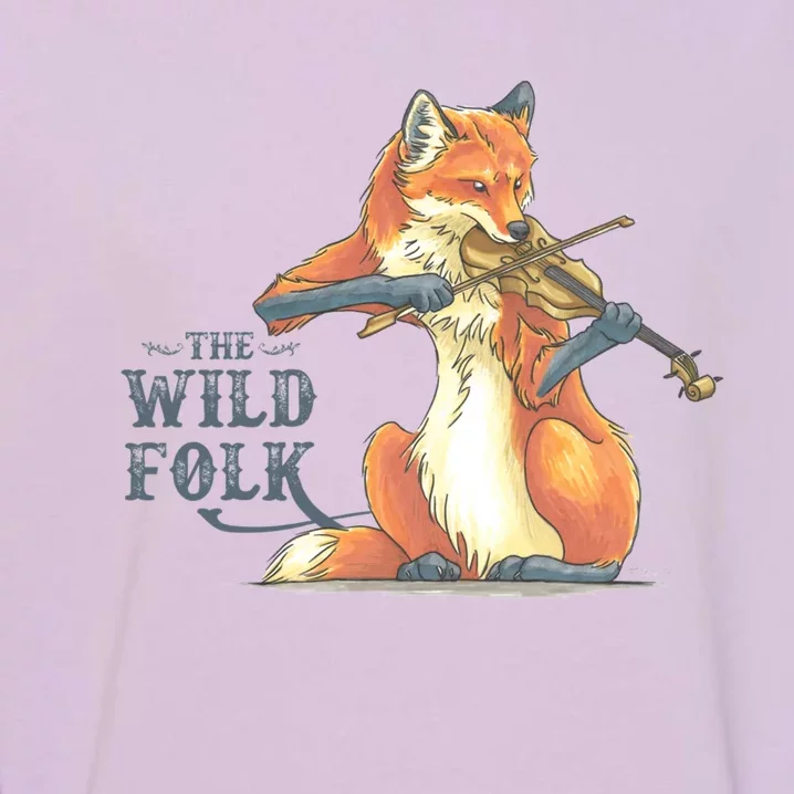 The Wild Folk Fox On Fiddle Garment-Dyed Sweatshirt