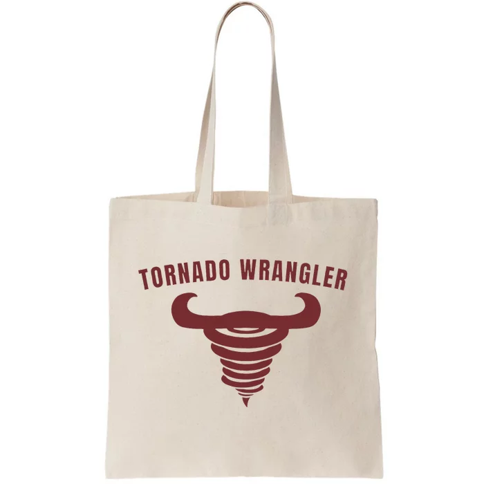 Tornado Wrangler Funny Design Tote Bag