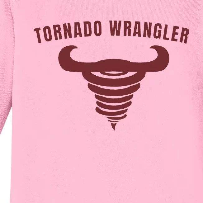 Tornado Wrangler Funny Design Baby Long Sleeve Bodysuit