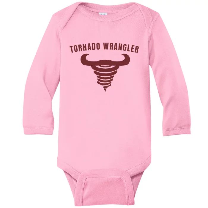 Tornado Wrangler Funny Design Baby Long Sleeve Bodysuit