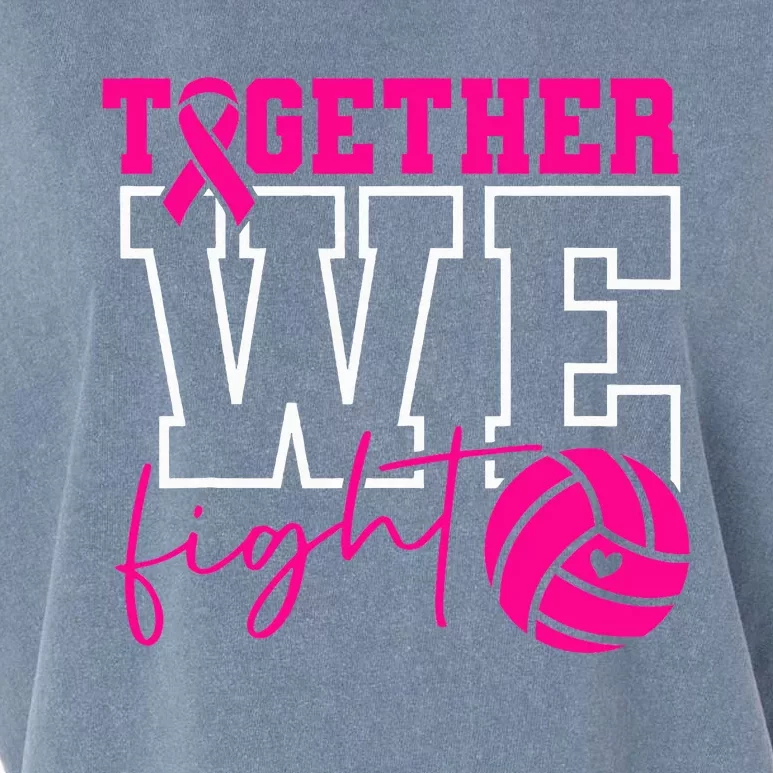 Together We Fight Breast Cancer Awareness Volleyball Lover Garment-Dyed Women's Muscle Tee