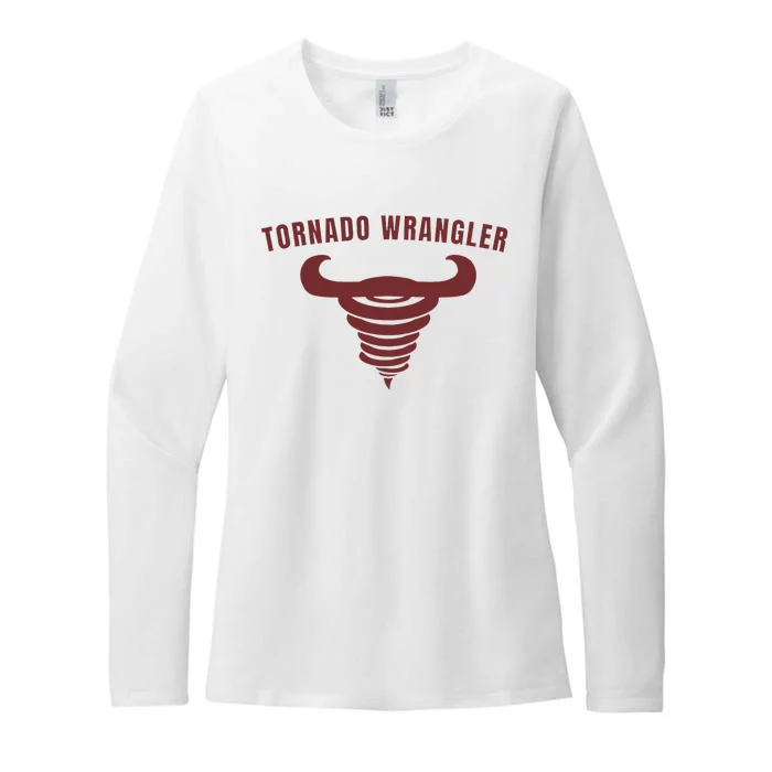 Tornado Wrangler Funny Design Womens CVC Long Sleeve Shirt