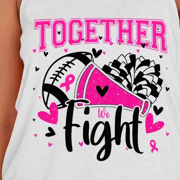 Together We Fight Breast Cancer Cheer Women's Knotted Racerback Tank