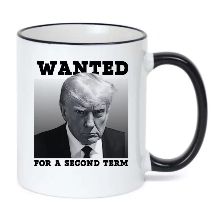 Trump Wanted For A Second Term Black Color Changing Mug