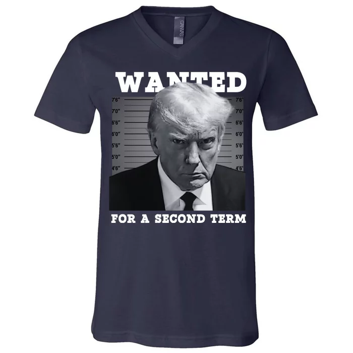 Trump Wanted For A Second Term V-Neck T-Shirt