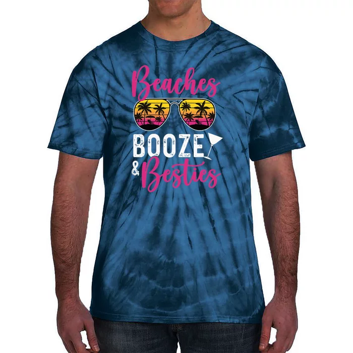 Trip Weekend Friends Beaches Booze Besties Tie-Dye T-Shirt