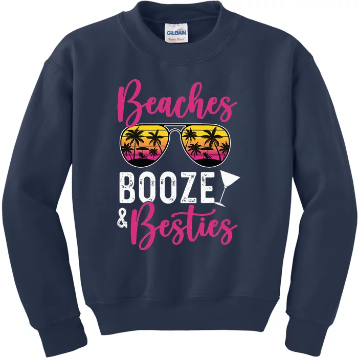 Trip Weekend Friends Beaches Booze Besties Kids Sweatshirt