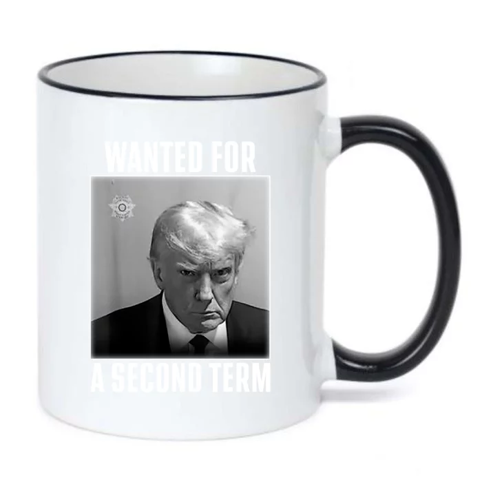 Trump Wanted For A Second Term Black Color Changing Mug