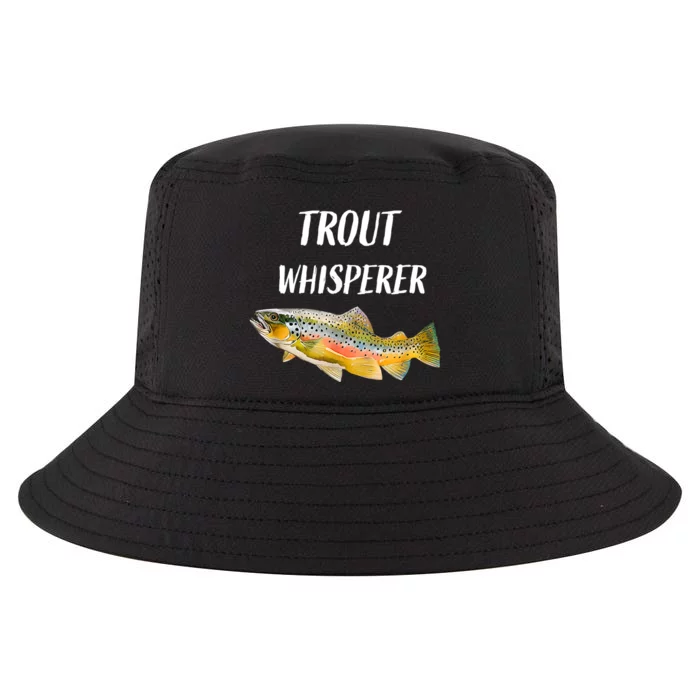 Trout Whisperer Fishing Rainbow Trout Cool Comfort Performance Bucket Hat