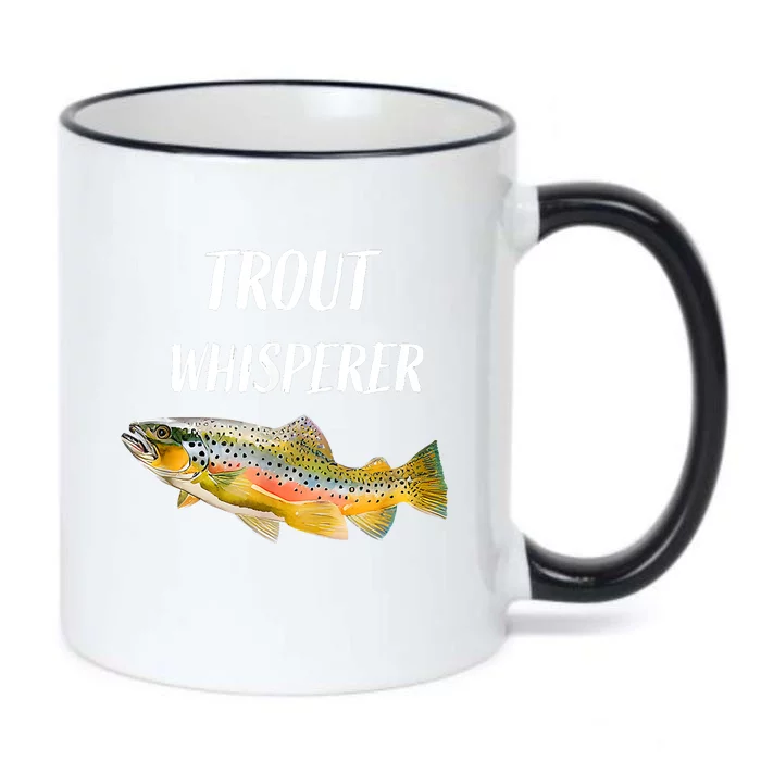 Trout Whisperer Fishing Rainbow Trout Black Color Changing Mug