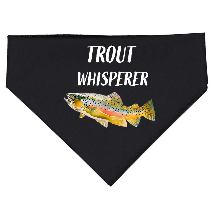 Trout Whisperer Fishing Rainbow Trout USA-Made Doggie Bandana