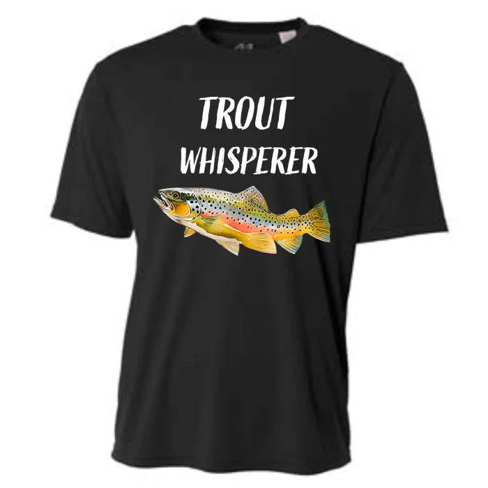 Trout Whisperer Fishing Rainbow Trout Cooling Performance Crew T-Shirt