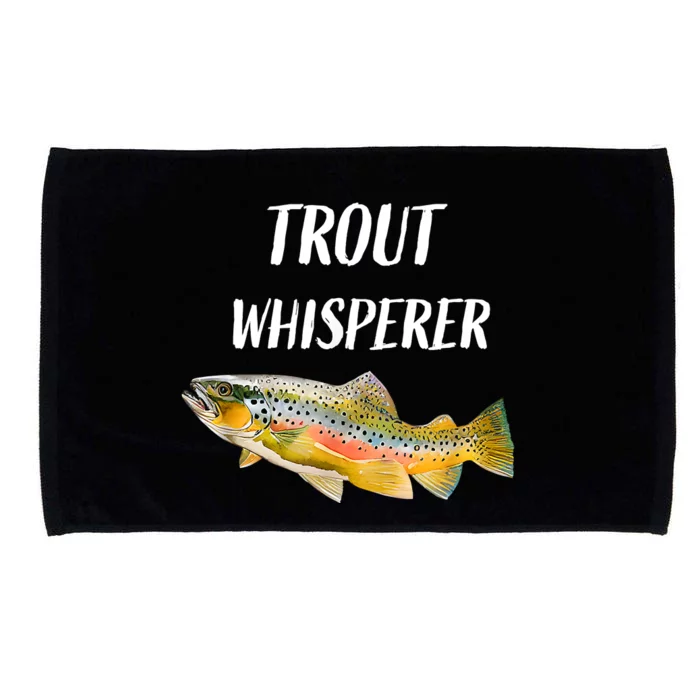 Trout Whisperer Fishing Rainbow Trout Microfiber Hand Towel