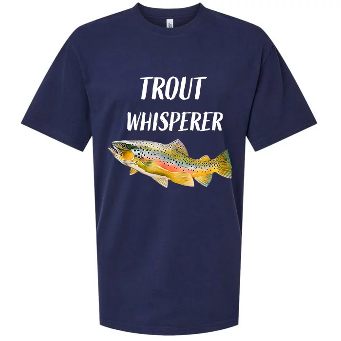 Trout Whisperer Fishing Rainbow Trout Sueded Cloud Jersey T-Shirt