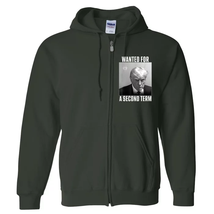 Trump Wanted For A Second Term Full Zip Hoodie