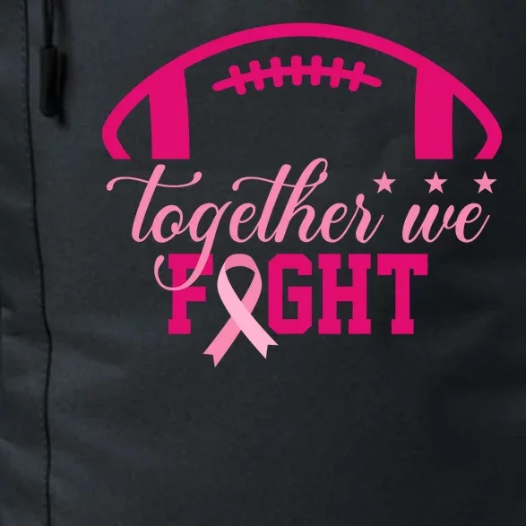 Together We Fight Breast Cancer Awareness Football Ribbon Daily Commute Backpack