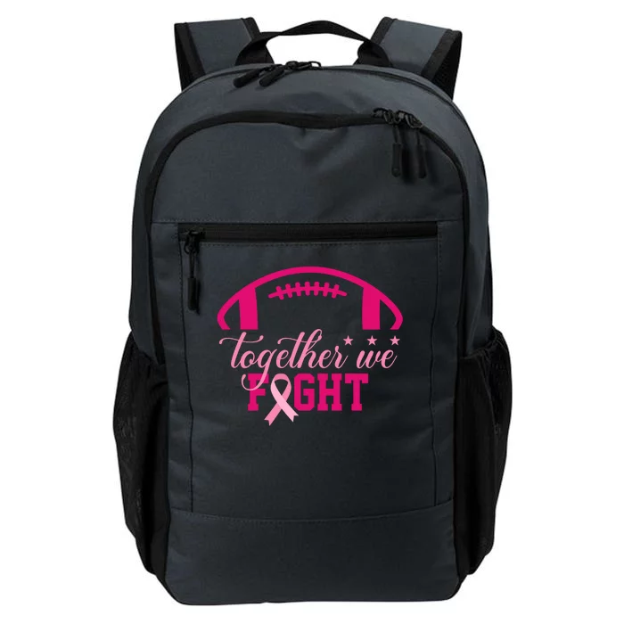 Together We Fight Breast Cancer Awareness Football Ribbon Daily Commute Backpack