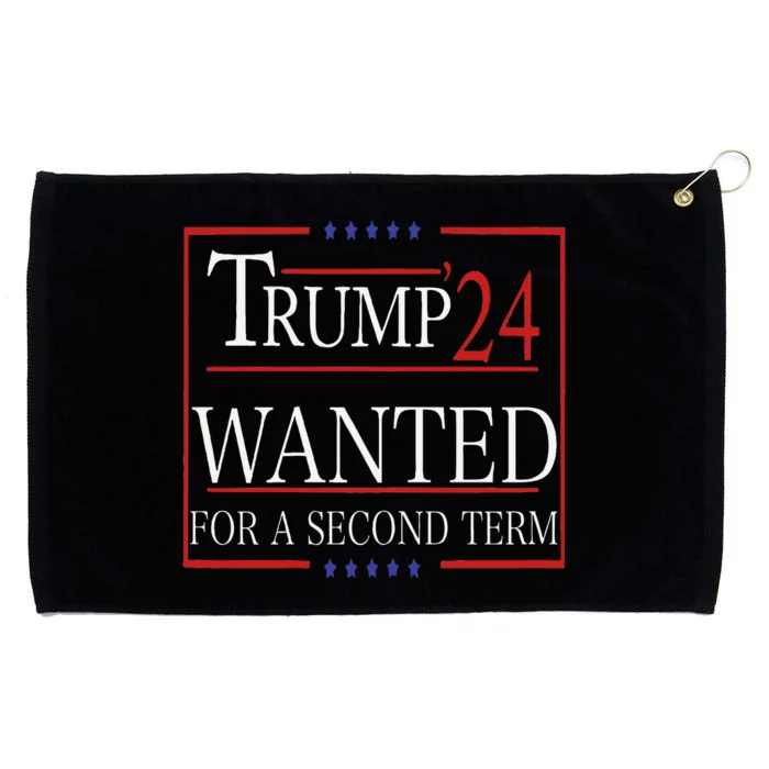 Trump Wanted For A Second Term Grommeted Golf Towel