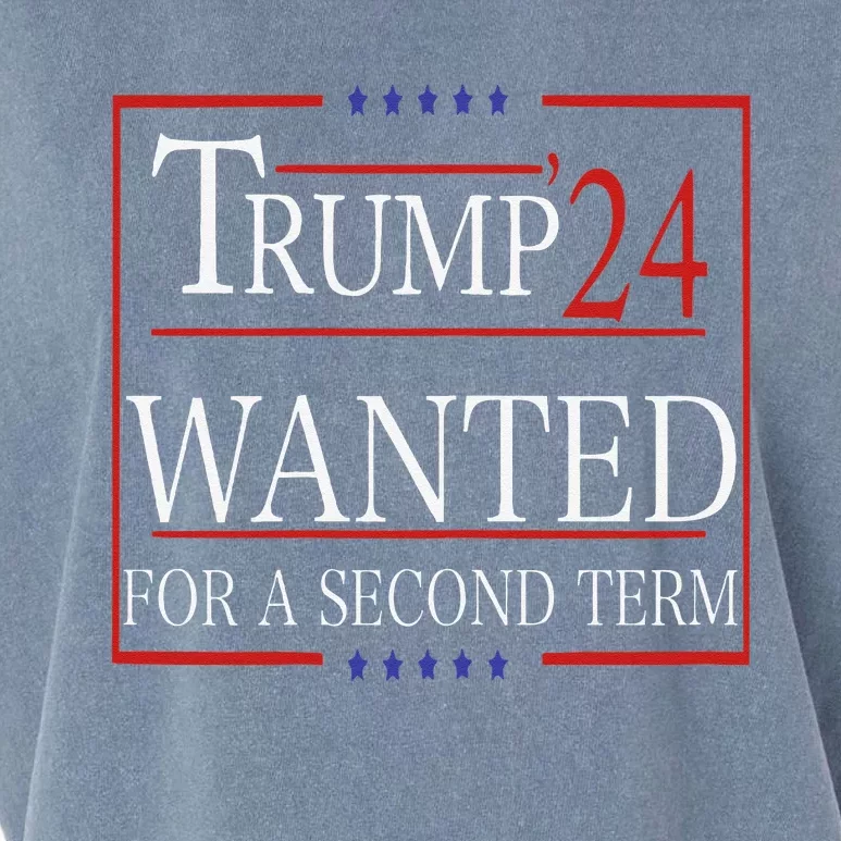 Trump Wanted For A Second Term Garment-Dyed Women's Muscle Tee