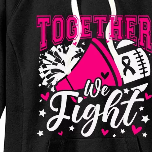 Together We Fight Breast Cancer Awareness Pink Ribbon Women's Fleece Hoodie