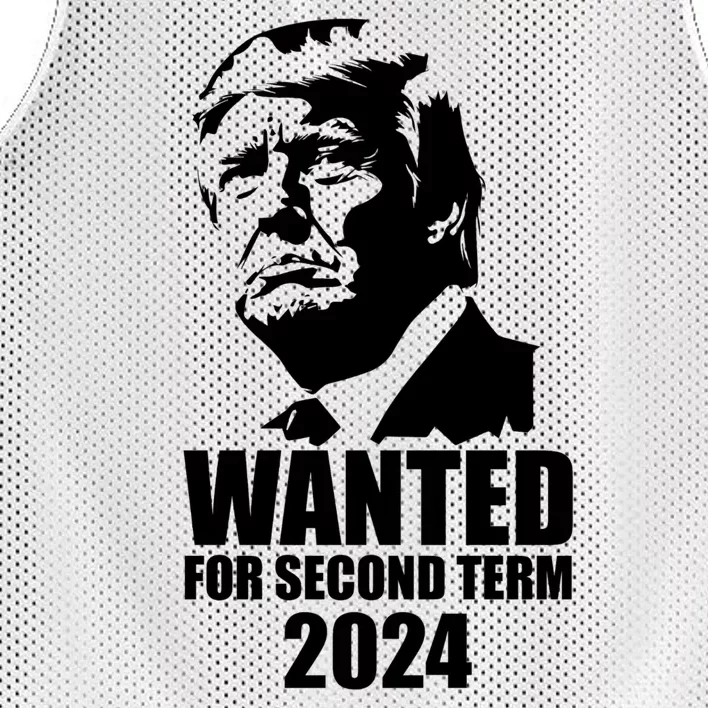 Trump Wanted For Second Term Mesh Reversible Basketball Jersey Tank