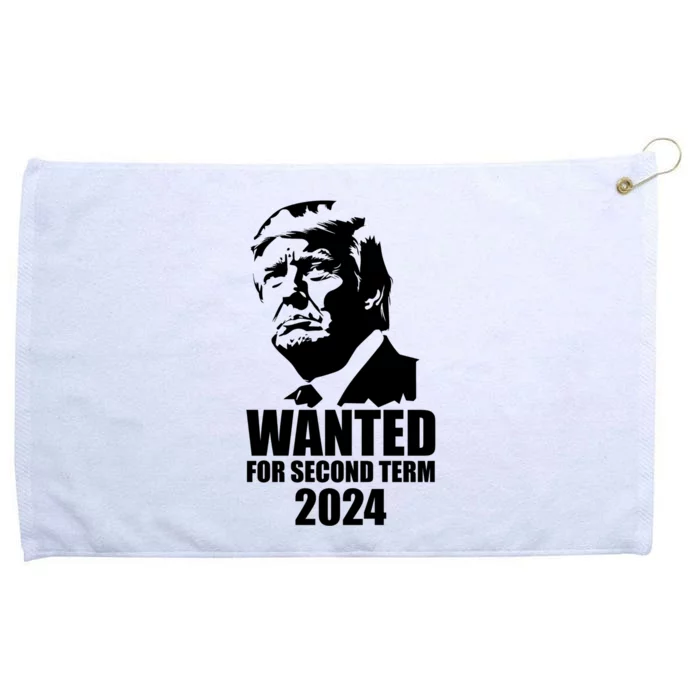 Trump Wanted For Second Term Grommeted Golf Towel