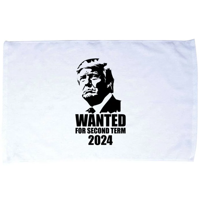 Trump Wanted For Second Term Microfiber Hand Towel