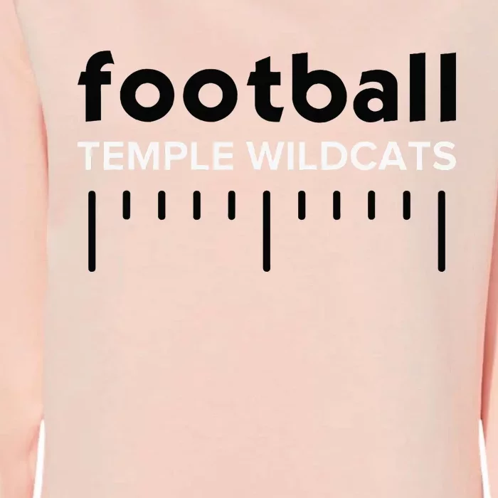 Temple Wildcats Football Lines Hs Womens California Wash Sweatshirt