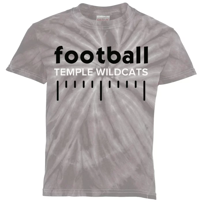 Temple Wildcats Football Lines Hs Kids Tie-Dye T-Shirt