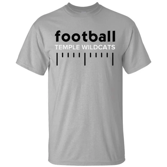 Temple Wildcats Football Lines Hs Tall T-Shirt