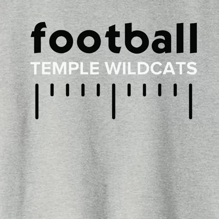 Temple Wildcats Football Lines Hs Women's Crop Top Tee