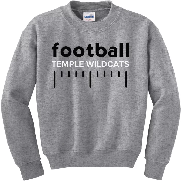 Temple Wildcats Football Lines Hs Kids Sweatshirt