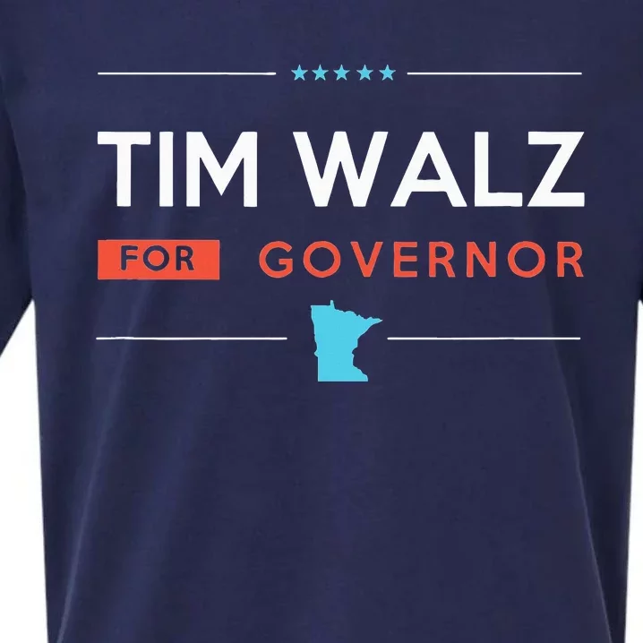 Tim Walz For Minnesota Governor Campaign 2024 Sueded Cloud Jersey T-Shirt