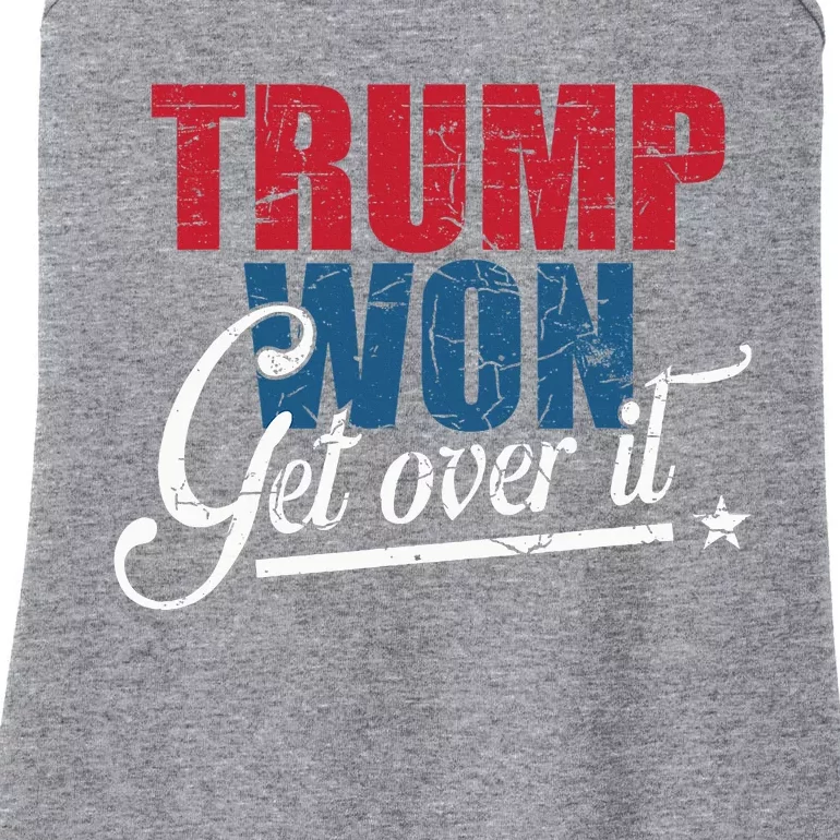 Trump Won Get Over It 2024 Election Ladies Essential Tank