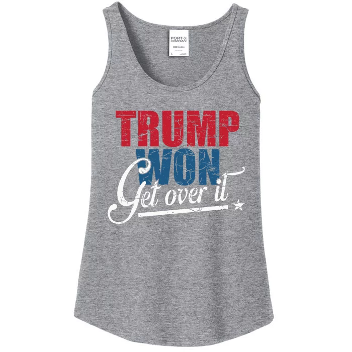 Trump Won Get Over It 2024 Election Ladies Essential Tank