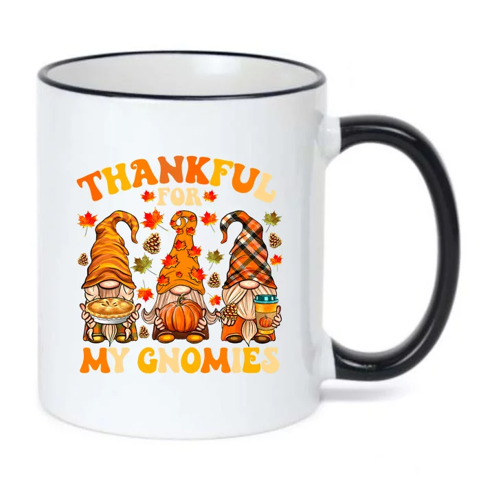 Thanksgiving With Gnomes Thankful For My Gnomies Fall Season Black Color Changing Mug