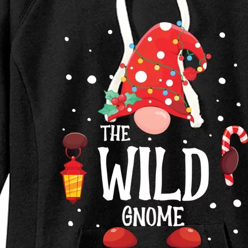 The Wild Gnome Matching Family Christmas Gnome Pajama Cool Gift Women's Fleece Hoodie