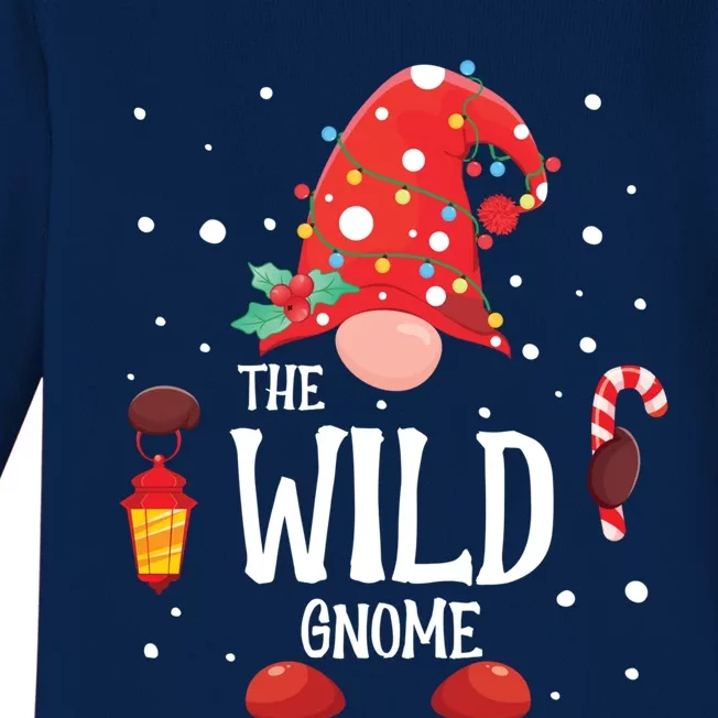 The Wild Gnome Matching Family Christmas Gnome Pajama Cool Gift Baby Long Sleeve Bodysuit