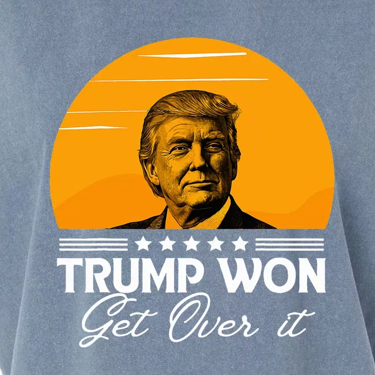 Trump Won Get Over It Trump 2024 Garment-Dyed Women's Muscle Tee