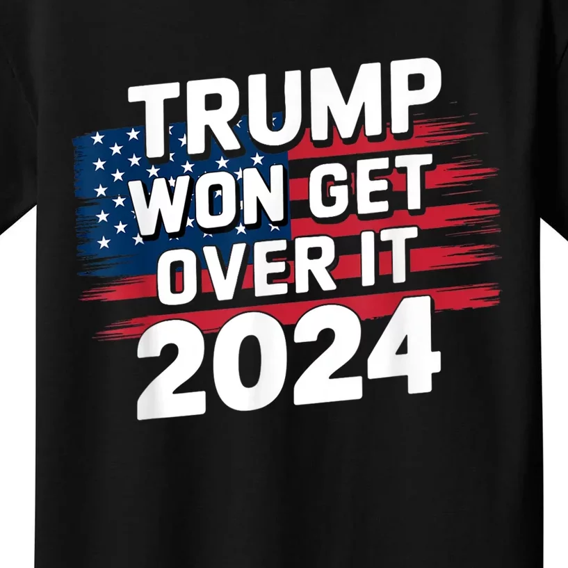 Trump Won Get Over It 2024 Kids T-Shirt