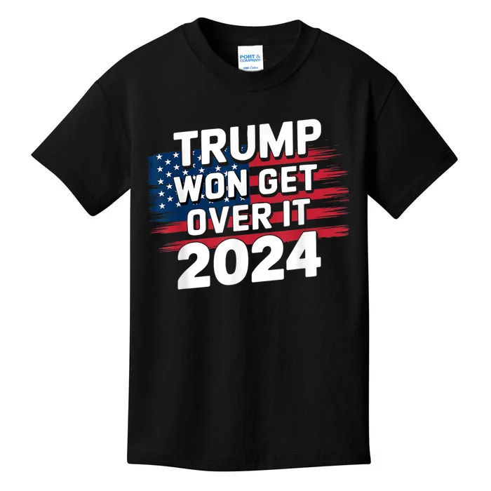 Trump Won Get Over It 2024 Kids T-Shirt