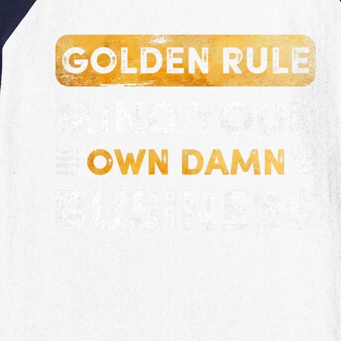 Tim Walz Golden Rule Mind Your Own Damn Business Baseball Sleeve Shirt