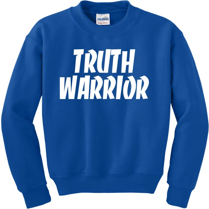 Truth Warrior Governt Lies And Conspiracies Quote Cool Gift Kids Sweatshirt