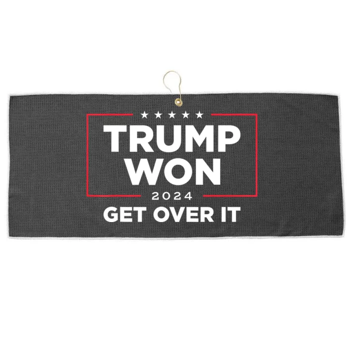 Trump Won Get Over It 2024 Large Microfiber Waffle Golf Towel