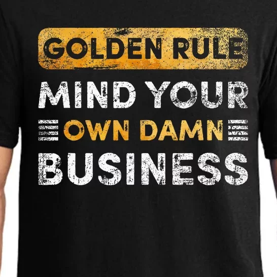 Tim Walz Golden Rule Mind Your Own Damn Business Pajama Set