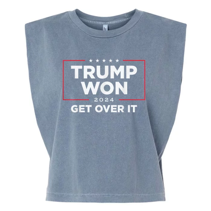 Trump Won Get Over It 2024 Garment-Dyed Women's Muscle Tee